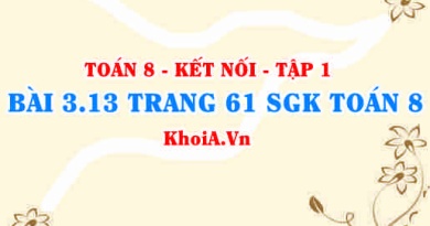 Bài 3.13 trang 61 SGK Toán 8 tập 1 Kết nối tri thức